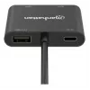 Moniporttisovitin Manhattan 154321 USB Type-C–2 HDMI USB-A Power Delivery 100 W
