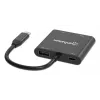 Moniporttisovitin Manhattan 154321 USB Type-C–2 HDMI USB-A Power Delivery 100 W
