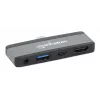 USB-C-matkatelakka Manhattan 190404 4 porttia HDMI USB-A USB-C 3,5 mm