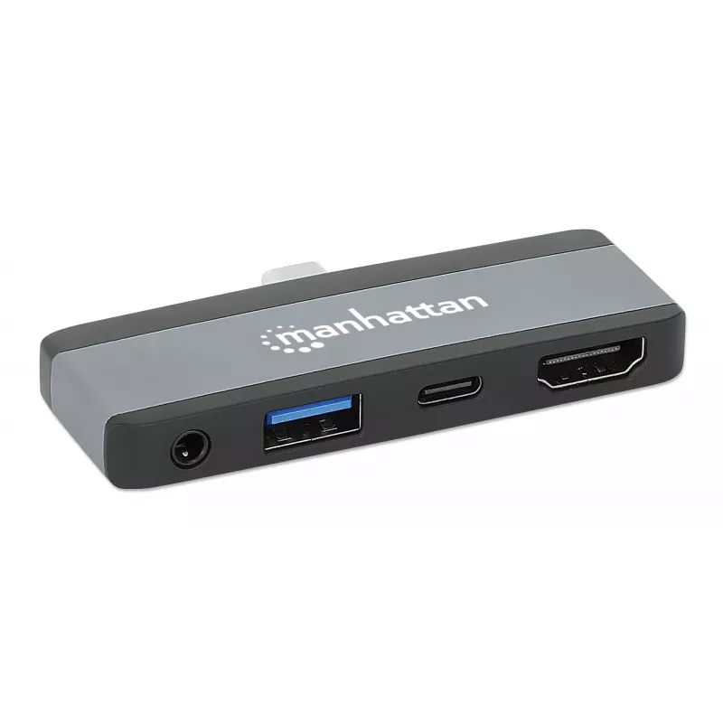 USB-C-matkatelakka Manhattan 190404 4 porttia HDMI USB-A USB-C 3,5 mm