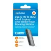 USB-C-matkatelakka Manhattan 190404 4 porttia HDMI USB-A USB-C 3,5 mm