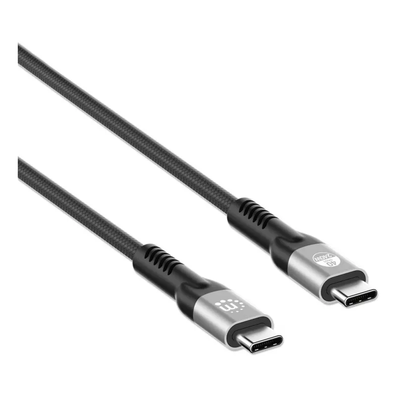 USB-C-uros USB-C-urokseen -kaapeli Manhattan 2 m USB4 Gen 3x2 8K 60Hz