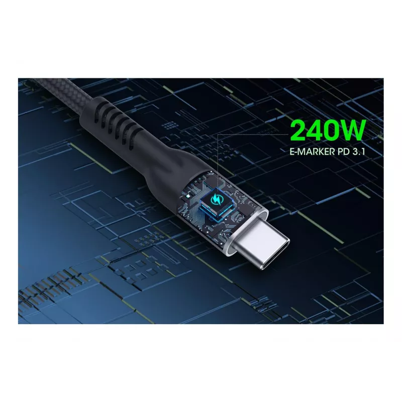 USB-C-uros USB-C-urokseen -kaapeli Manhattan 2 m USB4 Gen 3x2 8K 60Hz
