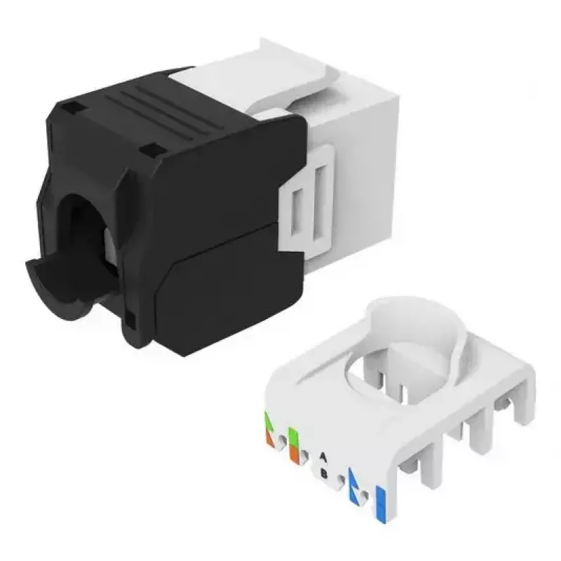 Equip 769227 Keystone-liitin Cat.6A, suojaamaton, työkaluton LSA, valkoinen, 8 kpl