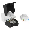 Equip 769227 Keystone-liitin Cat.6A, suojaamaton, työkaluton LSA, valkoinen, 8 kpl