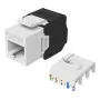 Equip 769227 Keystone-liitin Cat.6A, suojaamaton, työkaluton LSA, valkoinen, 8 kpl