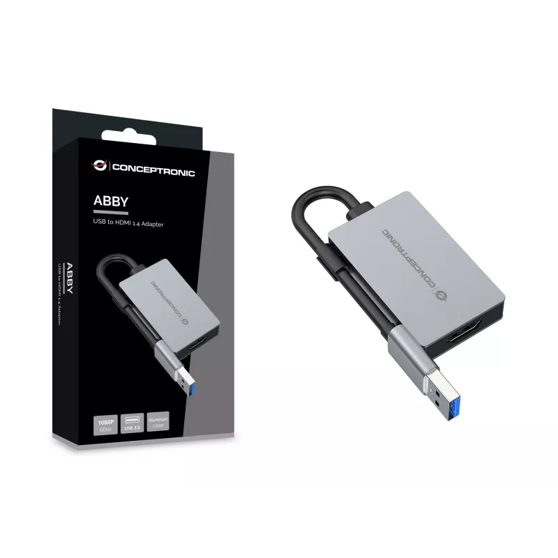 Conceptronic ABBY22G USB-HDMI 1.4 -adapteri, 1080P 60 Hz