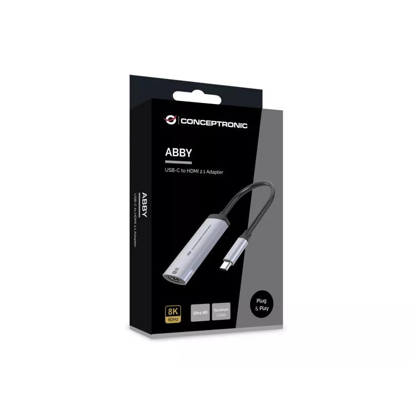 Conceptronic ABBY23G USB-C-HDMI-2.1-adapteri, 8K60Hz