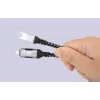 Manhattan USB-C Gigabit-verkko Ethernet RJ45 -kaapeli 2 m musta/hopea