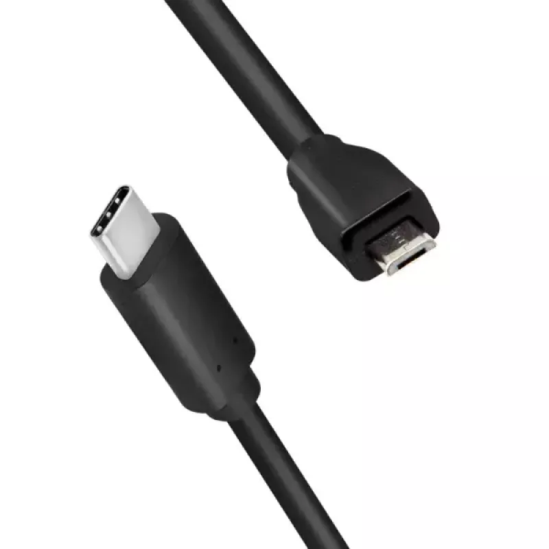 LogiLink CU0196 USB-kaapeli USB 2.0 0,5 m USB-C Micro-USB B musta