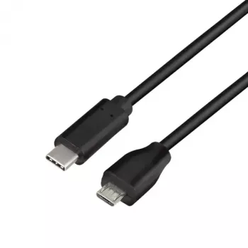LogiLink CU0196 USB-kaapeli USB 2.0 0,5 m USB-C Micro-USB B musta