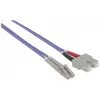 Intellinet kuitukaapeli, OM4, LC/SC, 2 m, violetti, duplex, multimode, 50/125 µm, LSZH, kuitu, elinikäinen takuu