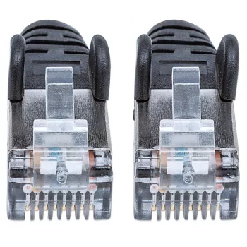 INTELLINET verkkokaapeli, Cat6, 5 m, musta, kupari, S/FTP, LSOH/LSZH, PVC, RJ45, kullatut kontaktit, taittosuoja, elinikäinen takuu