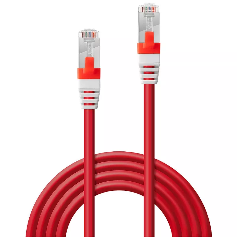 Verkkokaapeli Lindy Cat.6 (A) SSTP / S/FTP PIMF 5 m RJ-45 punainen