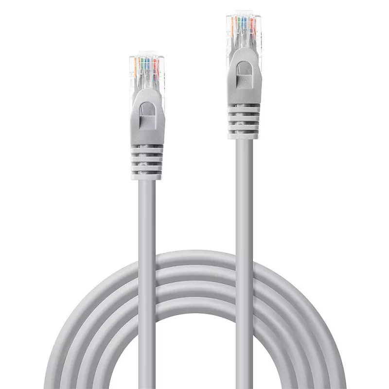 Lindy 48406 Cat5e U/UTP -patch-kaapeli, 1 m, harmaa, 50 kpl:n pakkaus
