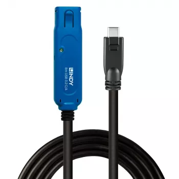 Lindy 43381 USB-kaapeli USB 3.2 Gen 1 (3.1 Gen 1) 8 m USB C USB A musta, sininen