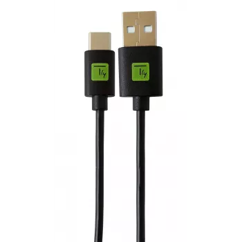 Techly ICOC MUSB20-CMAM01T USB-kaapeli USB 2.0 0,1 m USB A USB C musta