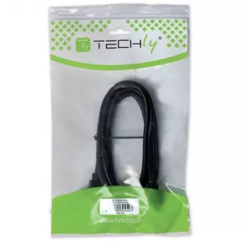 Techly USB 2.0 -kaapeli A-uros / Mini B -uros 90° 1,8 m musta ICOC MUSB-AA-018ANG