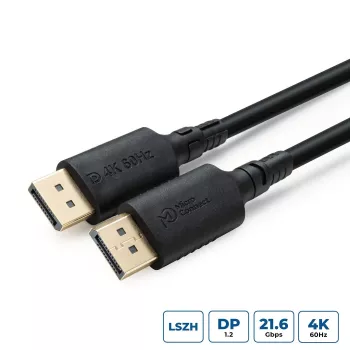 DisplayPort-kaapeli MicroConnect MC-DP-MMG-500LSZH, 4K, DisplayPort 1.2, 5,0 m, LSZH-kuori