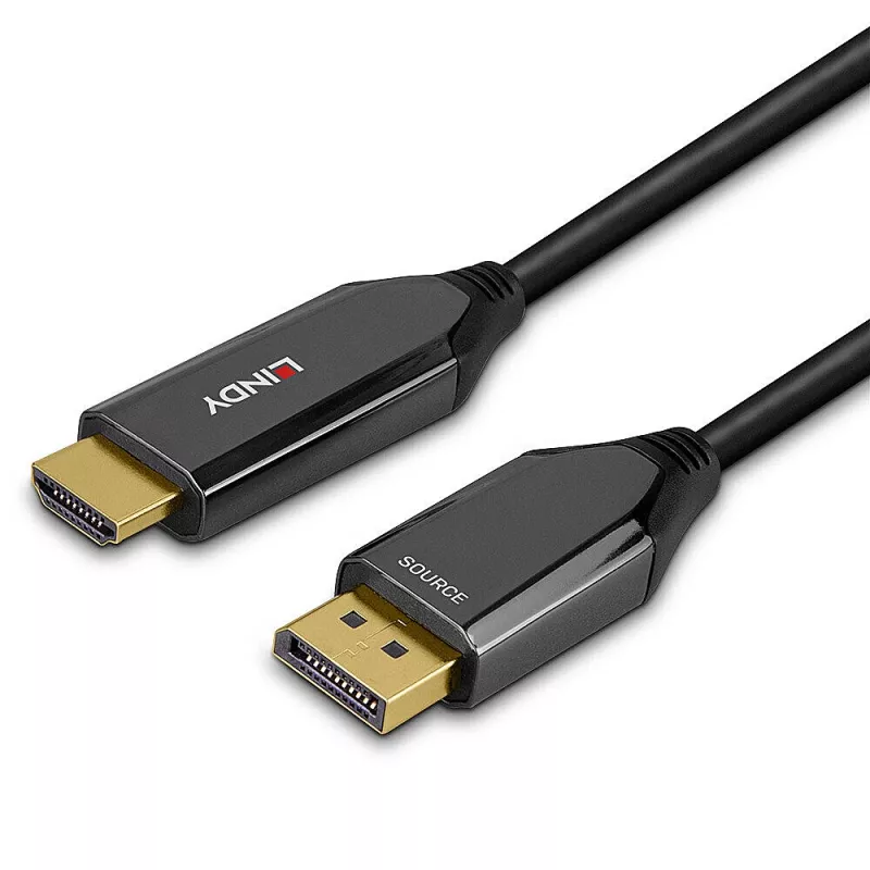 Lindy 1m aktiivinen DisplayPort 1.4 – HDMI 8K60 -kaapeli