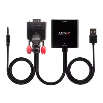 VGA- ja audio–HDMI-muunnin Lindy 38284