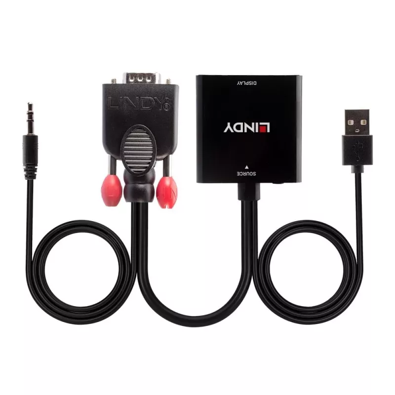 VGA- ja audio–HDMI-muunnin Lindy 38284