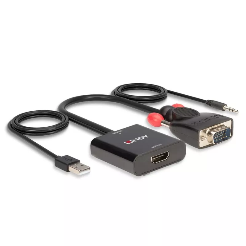 VGA- ja audio–HDMI-muunnin Lindy 38284