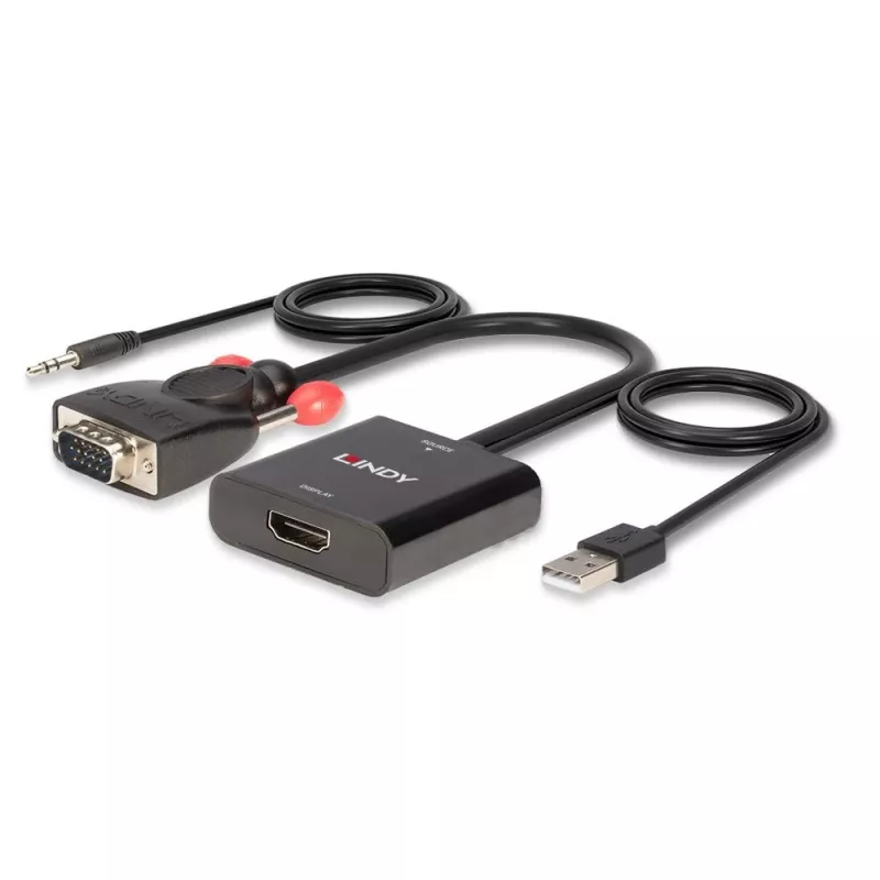 VGA- ja audio–HDMI-muunnin Lindy 38284