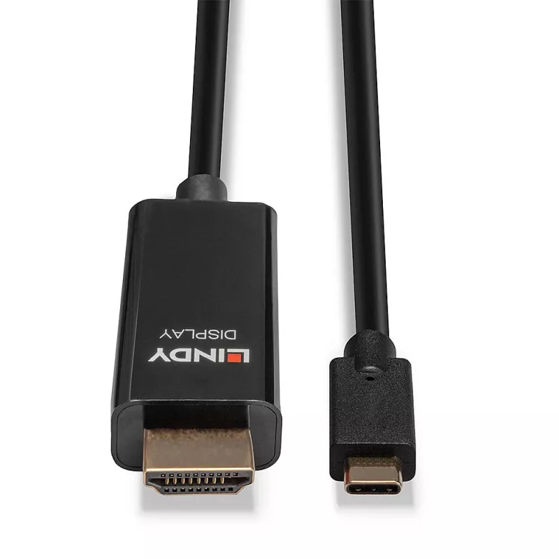 Lindy 5m USB Type-C – HDMI 4K60 -sovitinkaapeli HDR-tuella