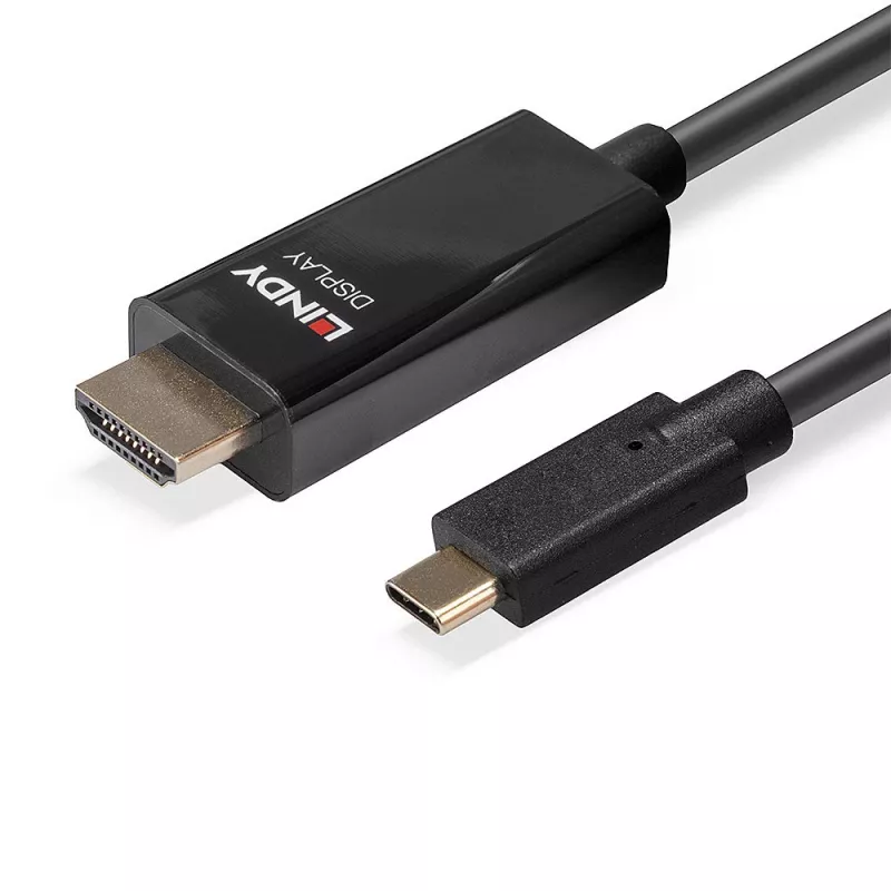 Lindy 5m USB Type-C – HDMI 4K60 -sovitinkaapeli HDR-tuella