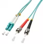 Lindy 20 m OM3 LC - ST duplex InfiniBand-kuitukaapeli turkoosi