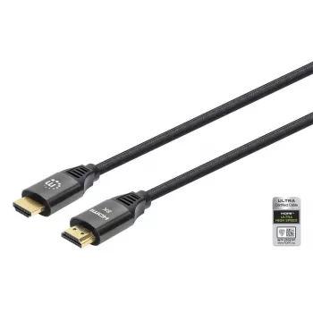 HDMI-kaapeli Manhattan 8K@60Hz 1 m punottu uros-uros musta