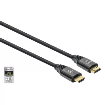 HDMI-kaapeli Manhattan 8K@60Hz 1 m punottu uros-uros musta