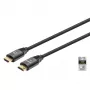 HDMI-kaapeli Ethernetillä Manhattan 8K@60Hz 2 m punottu uros-uros musta