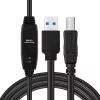 USB 3.2 Gen 1 A-B -aktiivikaapeli MicroConnect 10 m, musta, USB A - USB B