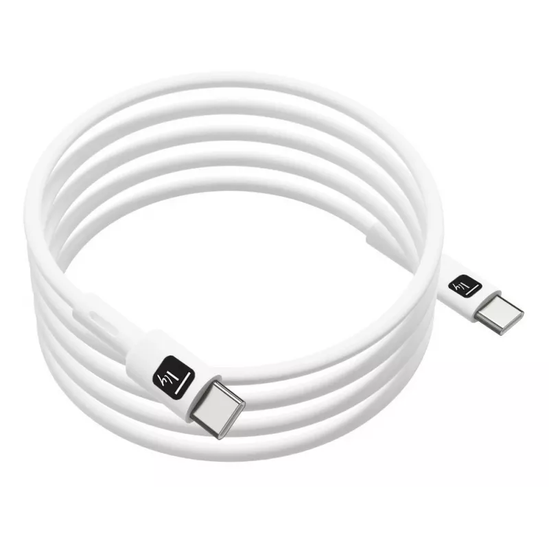 Techly ICOC-MUSB20-C60W1 USB-kaapeli USB 2.0 1 m USB-C valkoinen