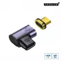 MicroConnect MC-USB4CCMF-MAGNETIC magneettinen USB-C-sovitin, 90° kulma, USB4, USB-C uros–naaras