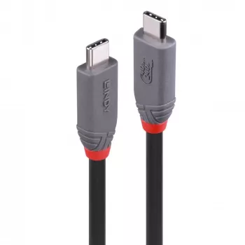 USB 4 -kaapeli Lindy 2 m 240W Type-C 40 Gbit/s, USB4 Gen 3x2, musta