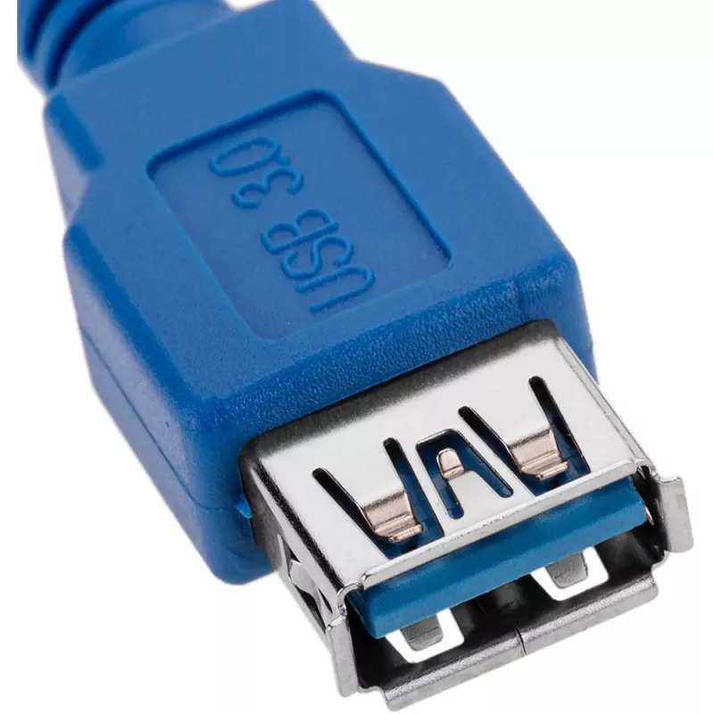 Techly USB 3.0 -jatkokaapeli A-uros / A-naaras 3 m sininen ICOC U3-AA-30-EX