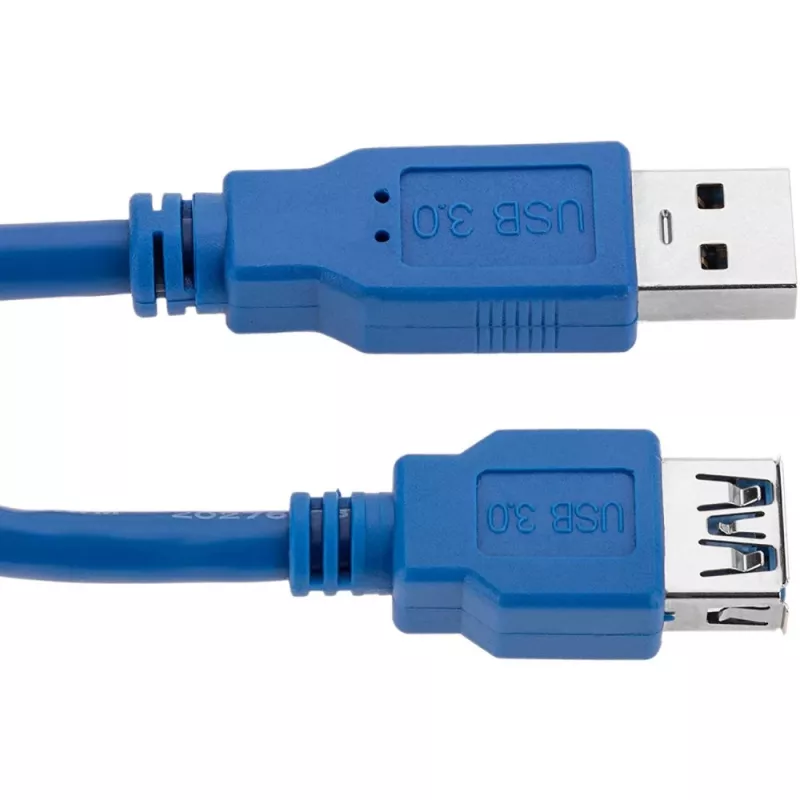 Techly USB 3.0 -jatkokaapeli A-uros / A-naaras 3 m sininen ICOC U3-AA-30-EX