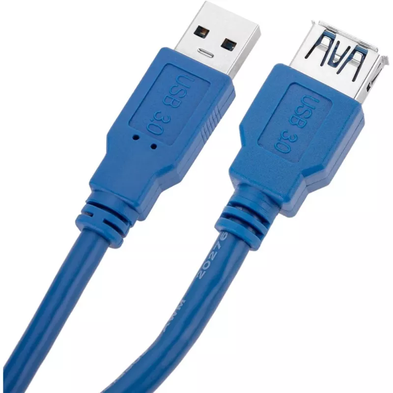 Techly USB 3.0 -jatkokaapeli A-uros / A-naaras 3 m sininen ICOC U3-AA-30-EX
