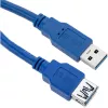 Techly USB 3.0 -jatkokaapeli A-uros / A-naaras 0,5 m sininen ICOC U3-AA-005-EX