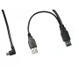 MicroConnect MC-WA1945B jakokaapeli, USB 2.0 A uros – USB 2.0 A uros + Mini USB -uros