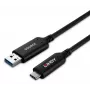 Lindy 50 m USB 3.2 Gen 1 Type-A - Type-C -kuitu-hybridikaapeli