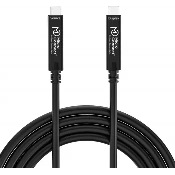 USB-C-kaapeli MicroConnect MC-USB3.2CC05-8K-OP 5 m — tukee 8K-videota, USB 3.2