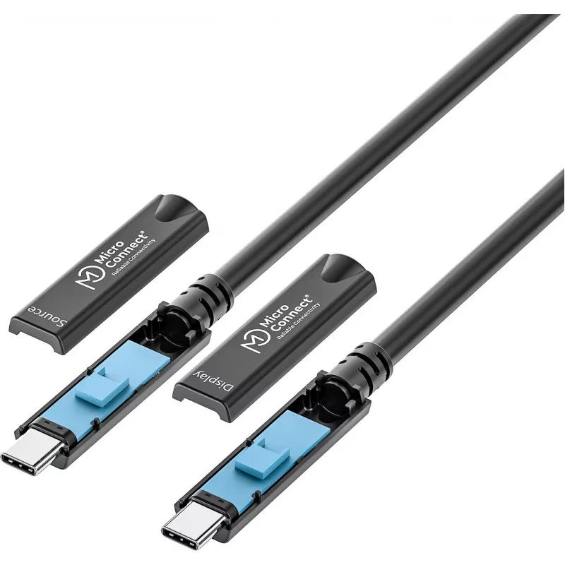 USB-C-kaapeli MicroConnect MC-USB3.2CC05-8K-OP 5 m — tukee 8K-videota, USB 3.2