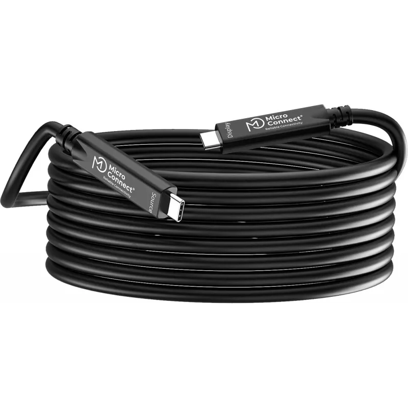 USB-C-kaapeli MicroConnect MC-USB3.2CC10-8K-OP 10 m, tukee jopa 8K:ta
