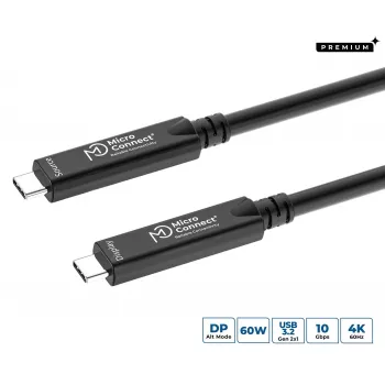 USB-C-kaapeli MicroConnect MC-USB3.2CC15-8K-OP, 15 m, USB-C - USB-C, 8K-tuki