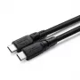 USB-C-kaapeli MicroConnect USB3.2CC01-LSZH, USB-C - USB-C, 100W, USB 3.2 -teho, LSZH-vaippa