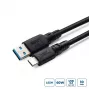 USB-C - USB-A -adapterikaapeli MicroConnect USB3.2AC1-LSZH, 1 m, USB 3.2